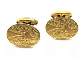 Art Nouveau Gold Filled Mens Antique Cufflinks