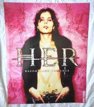 Her (him) Razorblade Romance Promotional Poster (ville Valo,  Heartagram,  Rare)