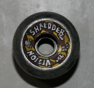 Vintage 1980s Vision Shredder Too Skateboard Wheel 63mm X 43mm X 95a Skull Bones