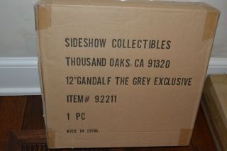 Sideshow Exclusive Lotr 1/6 Scale Fellowship Of The Ring " Gandalf The Grey " Nisb