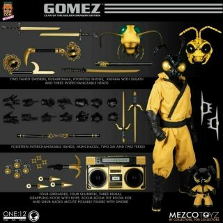 Mezco One 12 Collective Booth - In - Box Gomez Clan Of The Golden Dragon Sdcc 2020