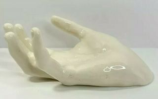 Vintage Nancy N.  Funk Ceramics Hand Made Cast Life Mold Hand Vtg Rare Statue