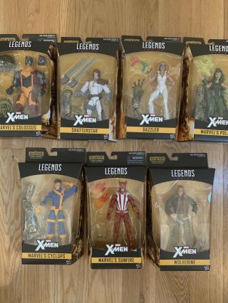 Marvel Legends Warlock Baf Complete Set Of 7 X - Men Figures.