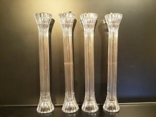 Set Of 4 Wilton Clear Pillars 5 Inches,  Hollow