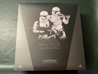 First Order Stormtroopers Hot Toys Star Wars Set 1/6 Mms319 W Brown Shipper Box