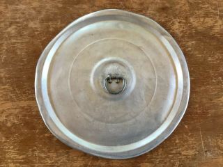 Vintage Splatter Lid Mid Century / Antique Pan Lid Cover Pure Aluminum 7 " Usa