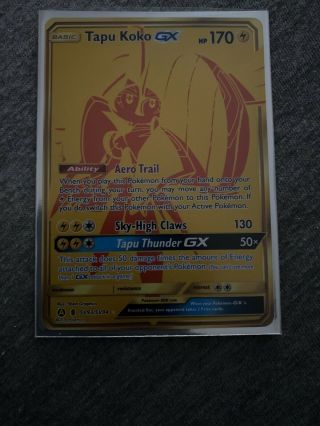 Pokemon Hidden Fates Tapu Koko Gx Sv93/sv94 Shiny Vault Gold Rare Nm,  Bonus