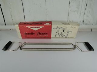 Rare Vintage Whitely Family Fitness Handle Spring Chest Exercise Gym Resistance