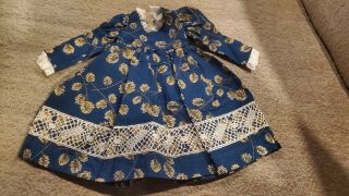 Look Vintage Colonial Doll Navy Blue Dress 7