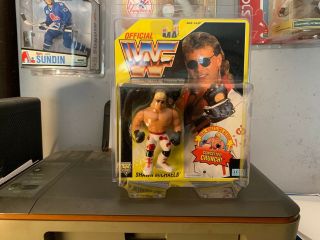 1993 Series 7 Moc Wwe Wwf Hasbro Shawn Micheals With Protector