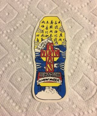 Vintage Skateboard Sticker Dogtown Aaron Murray Santa Cruz Zorlac Nos Deck Eric