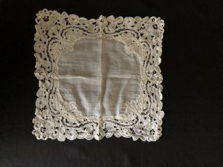 Antique Brides Wedding Handkerchief Hanky 12“ X 12“