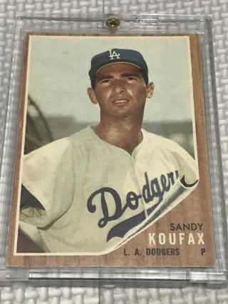 1962 Topps 5 Sandy Koufax Card Los Angeles Dodgers Hof Vg Bv $120 Rare