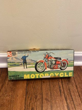 Rare Itc Model Craft - Harley Davidson Motorcycle Plastic Model Kit