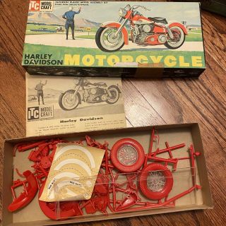 Rare ITC MODEL CRAFT - HARLEY DAVIDSON MOTORCYCLE Plastic Model Kit 3