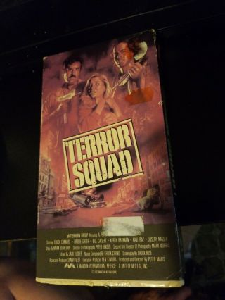 Terror Squad Vhs Rare Horror Action Chuck Conners 1987 Manson