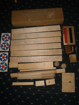 Rare Vintage Cleveland Model Supply Co.  Wood Sf 3 T3 Air Plane Kit