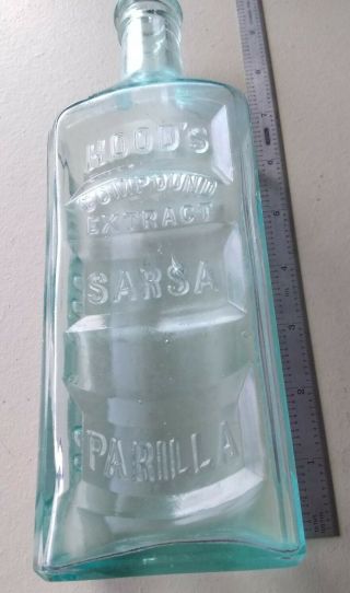 Antique Hoods Sarsaparilla C I Hood & Co Lowell Mass Apothecaries Bottle