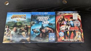 Journey To The Center Of The Earth 1&2 3d Bluray With Rare Slipcovers Oop,  Extra