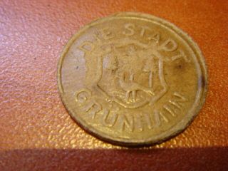 Germany Notgeld 50 Pfennig P,  177.  4,  Stadt Grunhain Sachsen Rare Coin
