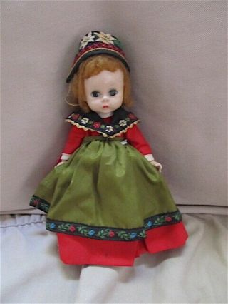 Vintage Madame Alexander Swedish Doll Little Women 7 - 1/2 " For Repair Stand