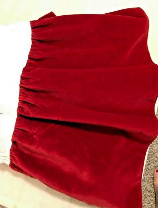 Rare - Vintage Ralph Lauren Medieval Red Velvet Queen Bed Skirt Dust Ruffle