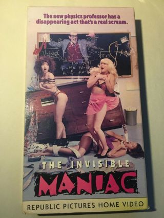 The Invisible Maniac Vhs 1990 Horror Noel Peters Savannah Adam Rifkin Rare