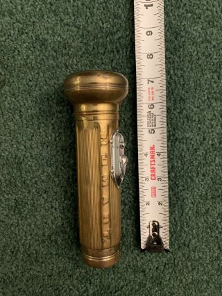 Vintage Antique Homart Flashlight 7.  5 " Brass 1930’s???