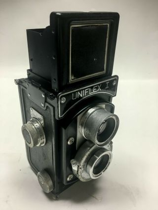 Rare - Universal Uniflex I 120 Film Tlr Camera W/ 75mm F5.  6 Prime Lens