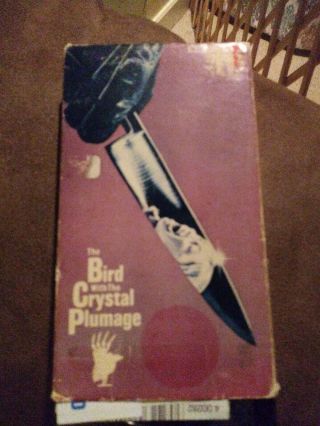 The Bird With The Crystal Plumage Vhs Rare Vci Version Dario Argento