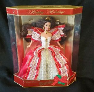 1997 Happy Holidays Special Edition Barbie Doll Brunette Mattel (a)