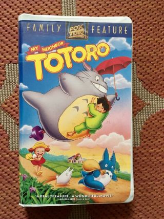 My Neighbor Totoro Rare Oop 1994 Fox Video Clamshell Vhs Miyazaki Studio Ghibli