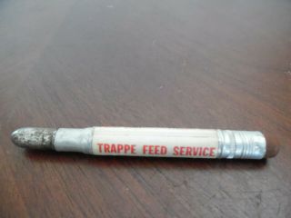 Antique Advertising Bullet Pencil Trappe Feed Service Trappe,  Md