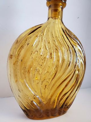 Vtg RARE Mid Century Italian Glass Genie Decanter Bottle w/lid 16 