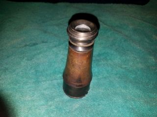 Antique Maritime Telescope 5 1/4 " Brass Clear Uncracked Lens Cond.
