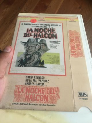 La Noche Del Halcon Vhs David Reynoso Videovisa Rare Mexican 1968