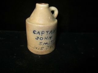 Antique Stoneware Mini Scratch Jug Captain John Smith His Jug E162 Pl