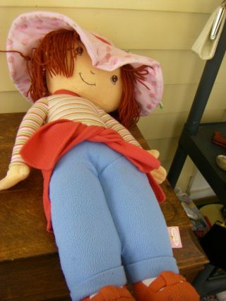 Vintage Jumbo Strawberry Shortcake Plush Stuffed Rag Doll 30 " Tall 2003