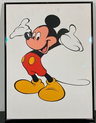Vtg Disney Mickey Mouse Silkscreen Art Print Limited Edition Germany ?