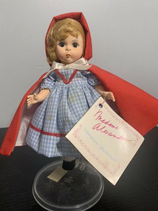 Vintage Madame Alexander 7 " Doll,  Little Red Riding Hood 482
