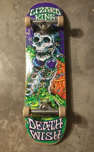 Death Wish Rare Deathwish Skateboard Lizard King Buried Alive Bones Independent