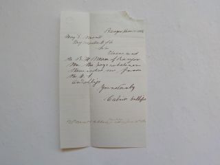 Civil War Letter 1864 Soldier Bangor Maine Paymaster U.  S.  A.  Antique 1 Paper Army