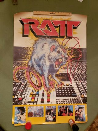 Ratt Rock Band 1984 Music Poster 34.  5x23 Very Rare 1 Owner.  L@@k