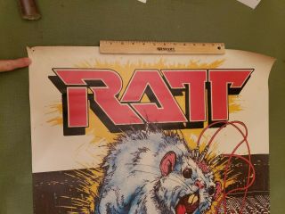 Ratt Rock Band 1984 Music Poster 34.  5x23 Very Rare 1 Owner.  L@@k 3