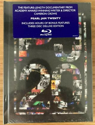 Rare Pearl Jam Twenty (20) Deluxe Edition Blu - Ray 3 Disc Set