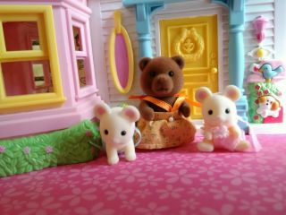 Calico Critters Sylvania Families Vintage Timbertop Bear And Baby Mouse