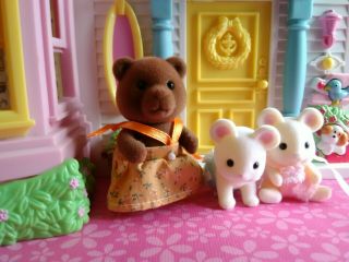 Calico critters Sylvania Families Vintage Timbertop Bear and Baby Mouse 3