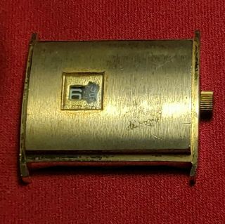 Vintage Men`s Wrist Watch 17 Jewels Swiss Made Rectangle Gold Switzerland Rare