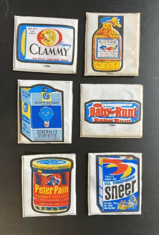 Ultra Rare 1979 Topps Wacky Packages Complete Puffy Magnet Set 6/6