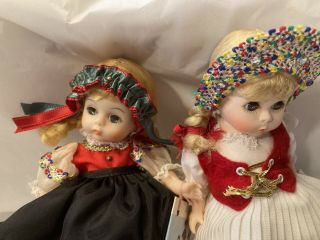2 Vintage Madame Alexander Dolls Hungary 597 And Poland 580 One Box